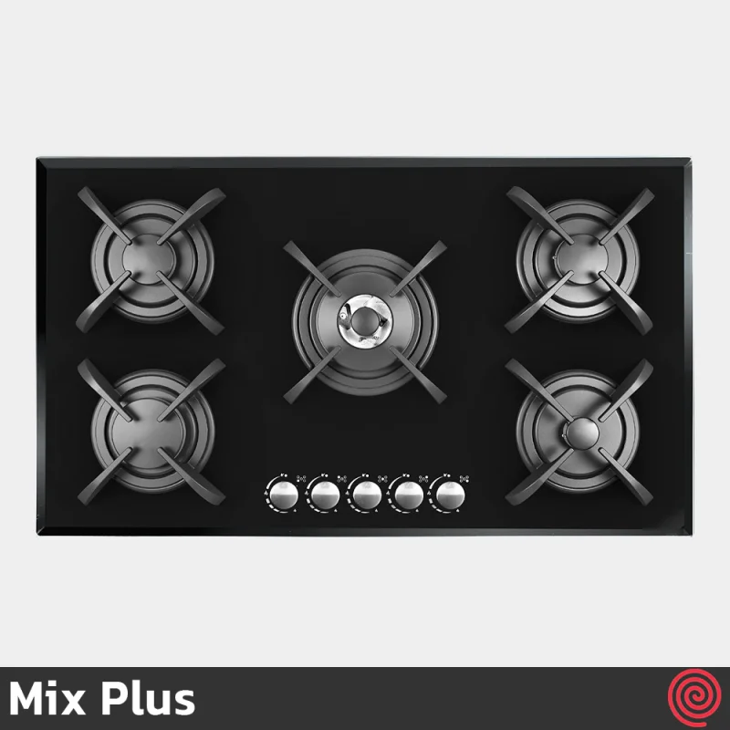 اجاق گاز صفحه ای 5 شعله میکس پلاس مدل Mix Plus CG8505 | بدنه شیشه ای