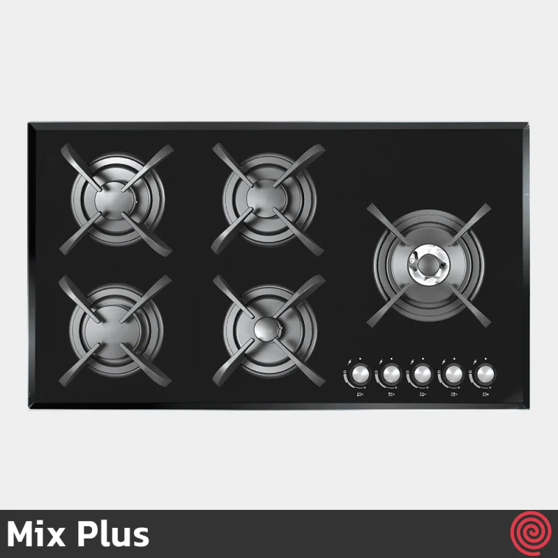 اجاق گاز صفحه ای 5 شعله میکس پلاس مدل Mix Plus CG8507 | بدنه شیشه ای