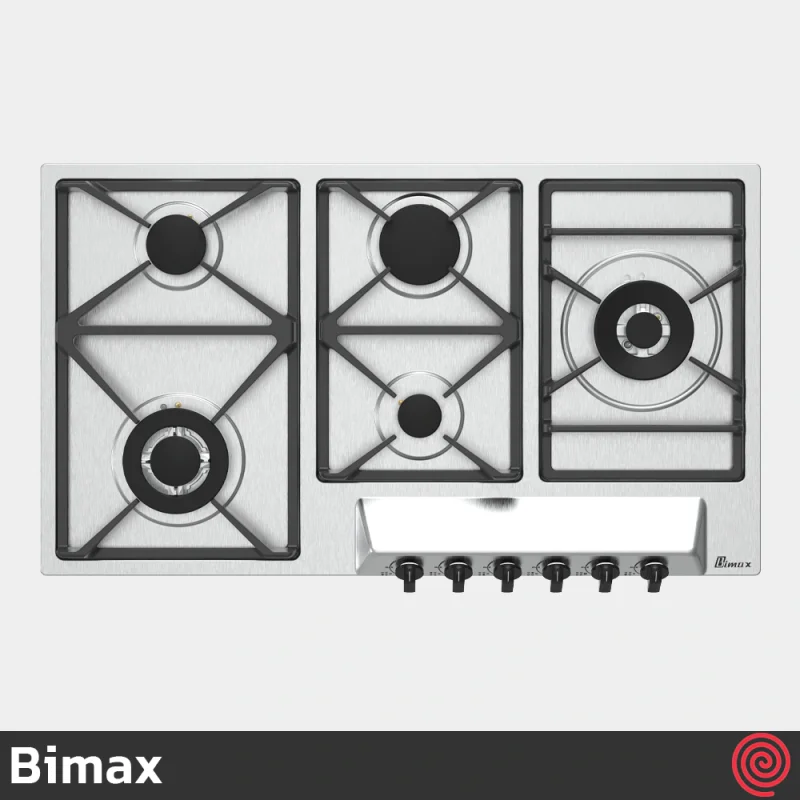 اجاق گاز صفحه ای 5 شعله بیمکث مدل Bimax 5093 | بدنه استیل