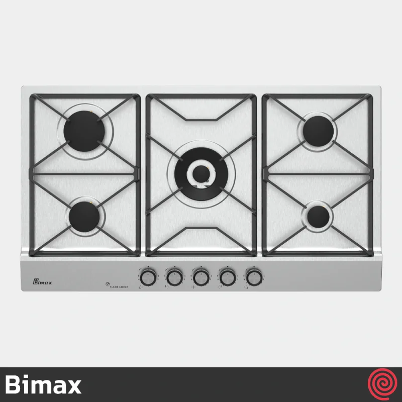 اجاق گاز صفحه ای 5 شعله بیمکث مدل Bimax 2402 | بدنه استیل