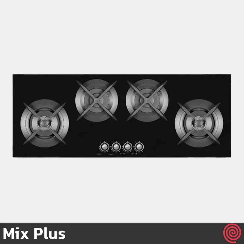 اجاق گاز صفحه ای 4 شعله میکس پلاس مدل Mix Plus CG1402 | بدنه شیشه ای
