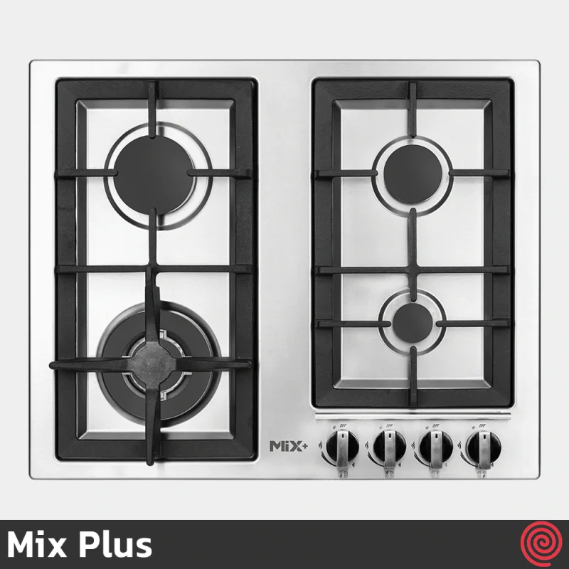 اجاق گاز صفحه ای 4 شعله میکس پلاس مدل Mix Plus IS6401 | بدنه استیل