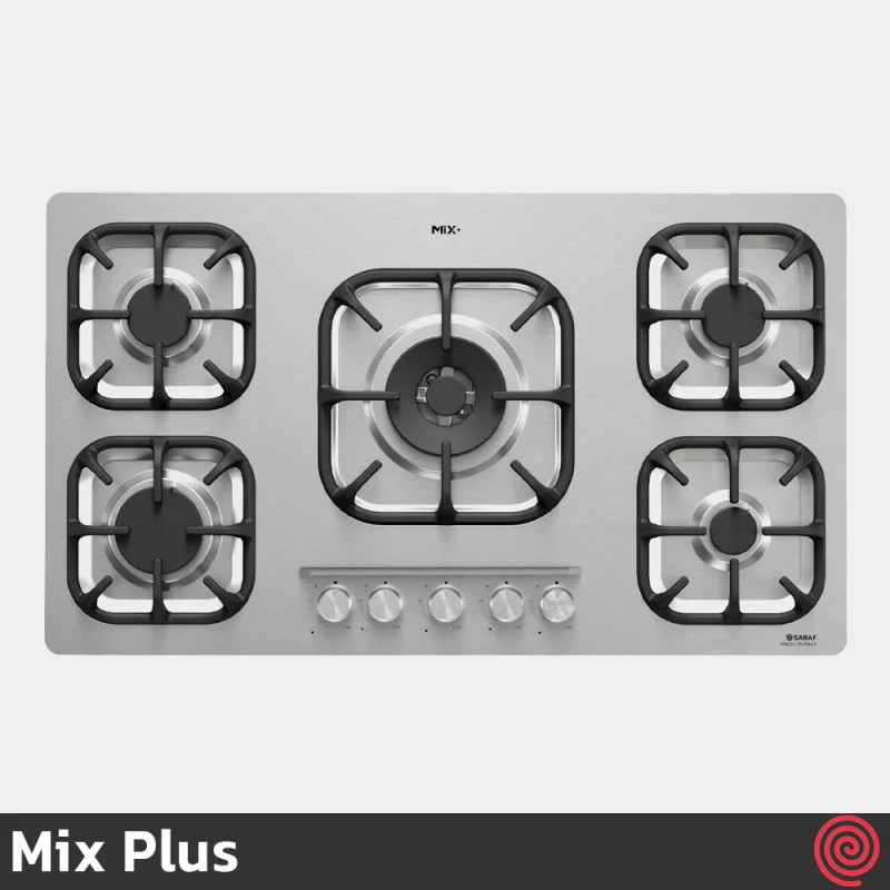 اجاق گاز صفحه ای 5 شعله میکس پلاس مدل Mix Plus 523S | بدنه استیل