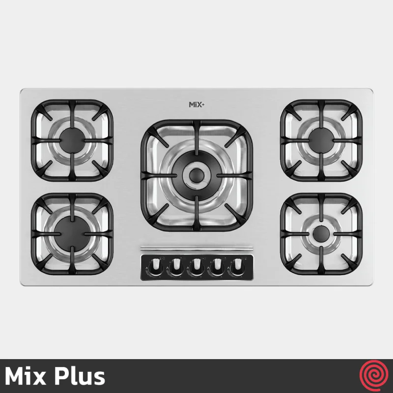 اجاق گاز صفحه ای 5 شعله میکس پلاس مدل Mix Plus 523M | بدنه استیل