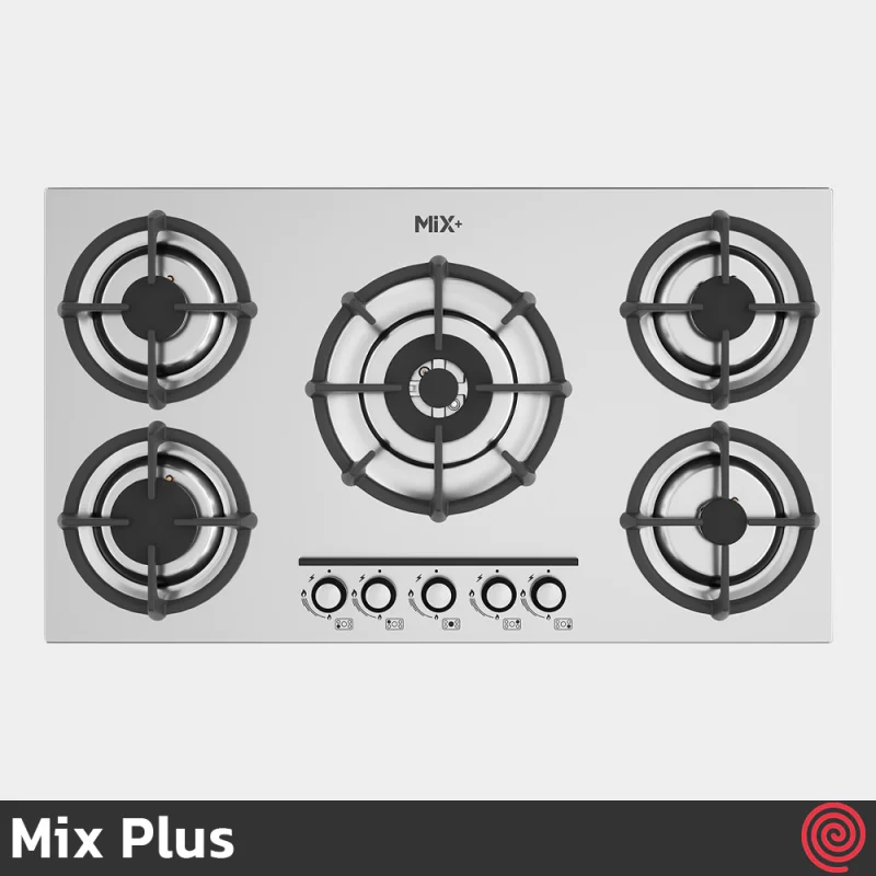 اجاق گاز صفحه ای 5 شعله میکس پلاس مدل Mix Plus S506 | بدنه استیل