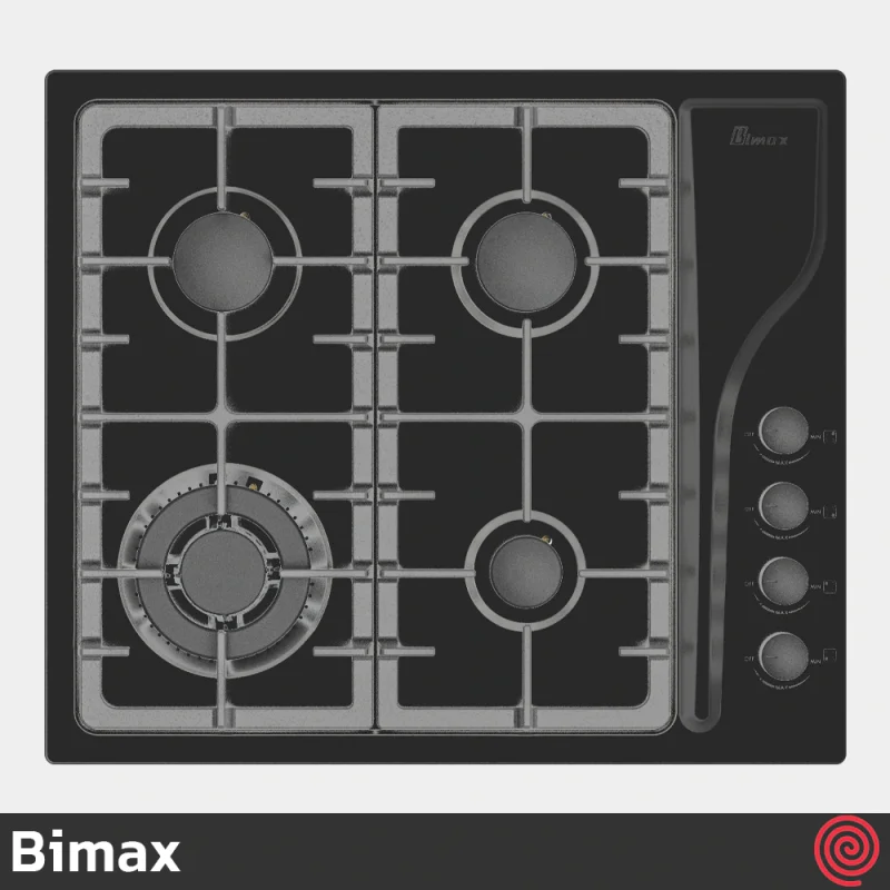 اجاق گاز صفحه ای 4 شعله بیمکث مدل Bimax 0070 | بدنه لعابی