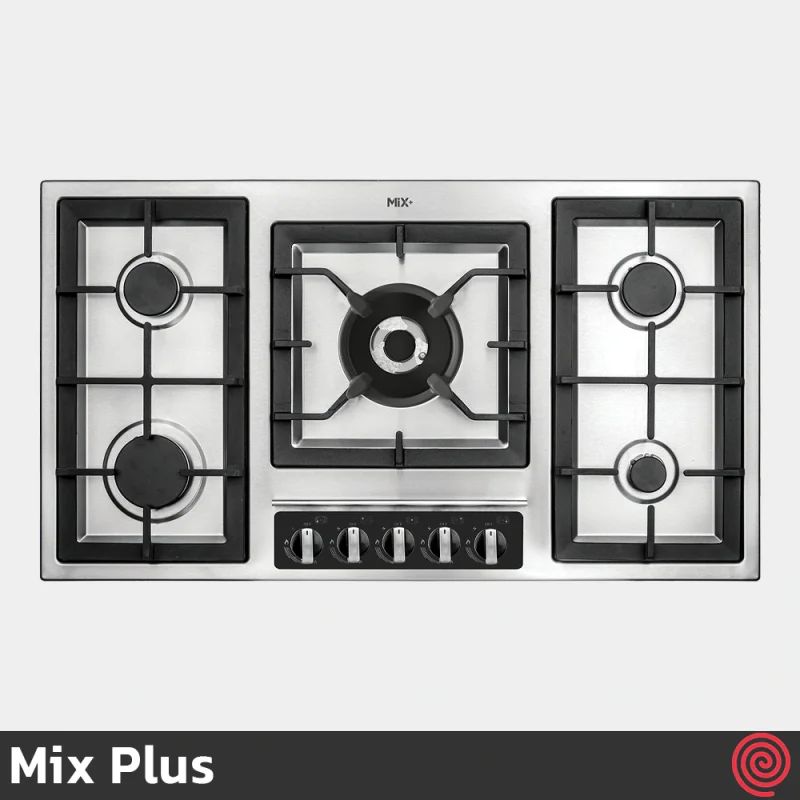 اجاق گاز صفحه ای 5 شعله میکس پلاس مدل Mix Plus 518M | بدنه استیل