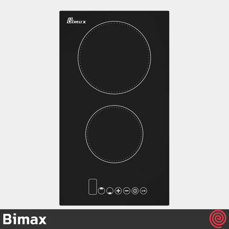 اجاق گاز صفحه ای 2 شعله بیمکث مدل Bimax 0022 | مدل برقی و بدنه شیشه ای