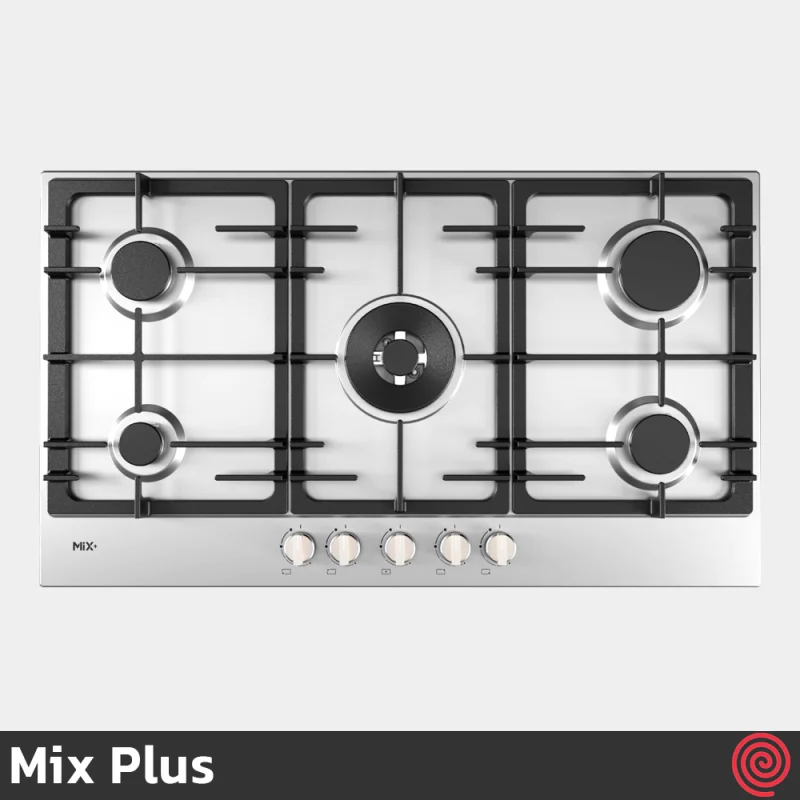 اجاق گاز صفحه ای 5 شعله میکس پلاس مدل Mix Plus STELLA | بدنه استیل
