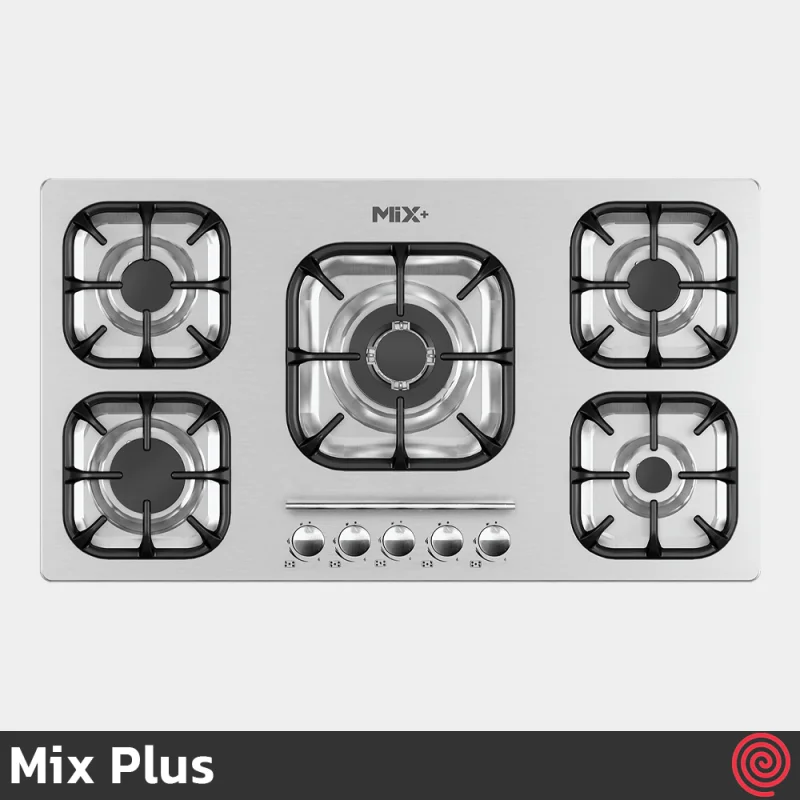 اجاق گاز صفحه ای 5 شعله میکس پلاس مدل Mix Plus IS9502 | بدنه استیل