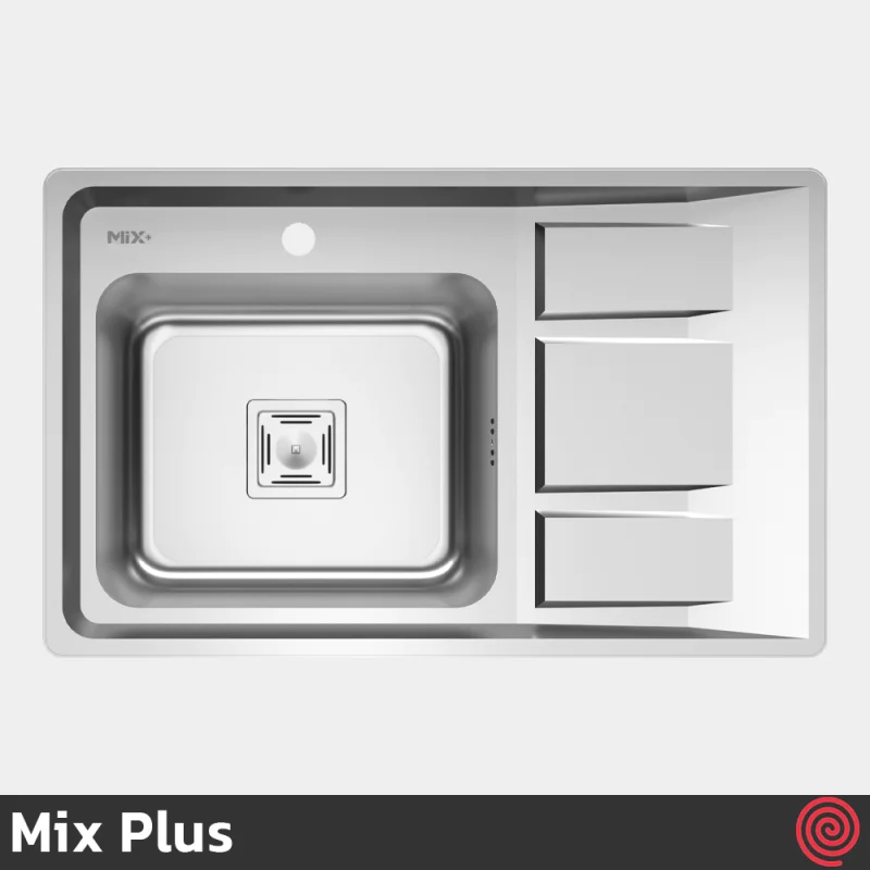سینک ظرفشویی میکس پلاس مدل Mix Plus 6042-S45-50 | تک لگنه فانتزی توکار
