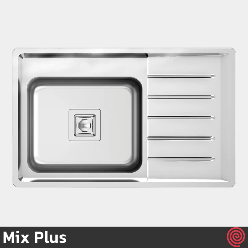 سینک ظرفشویی میکس پلاس مدل Mix Plus 6072-S45-50 | تک لگنه فانتزی توکار