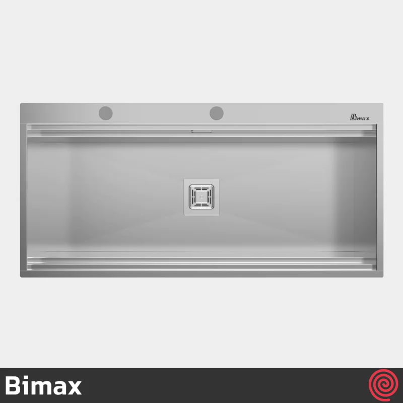 سینک ظرفشویی بیمکث مدل Bimax 774-V2-50 | تک لگنه فلاش مونت باکسی توکار