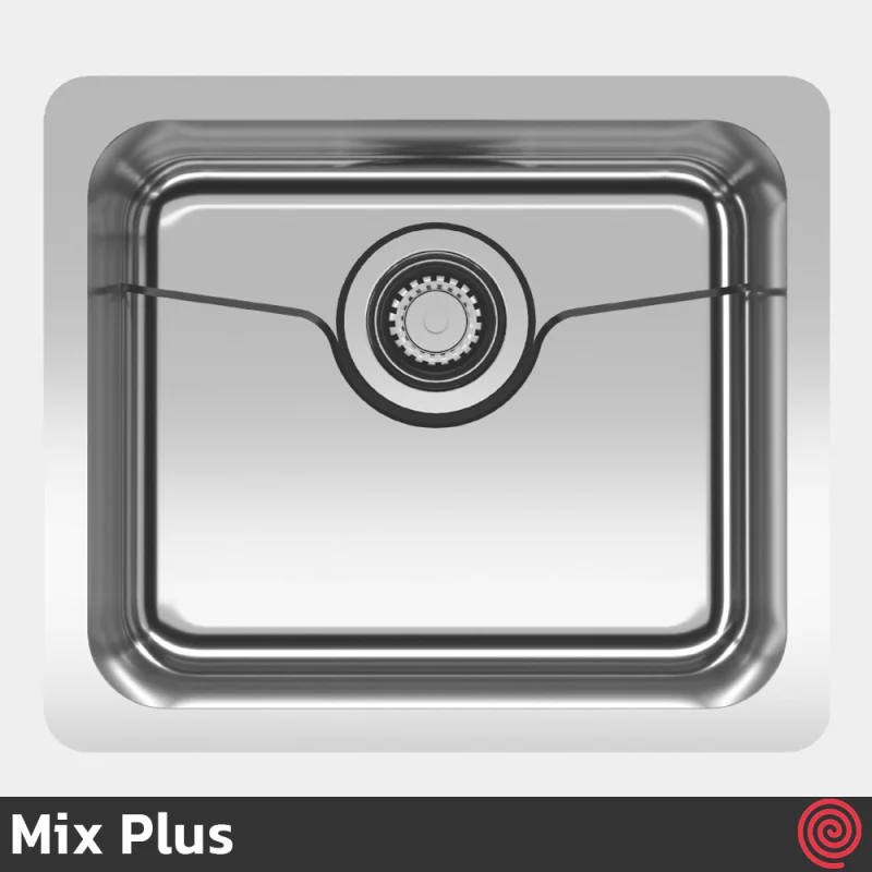 سینک ظرفشویی میکس پلاس مدل Mix Plus DMP45-34 | یک لگنه زیرکابینتی
