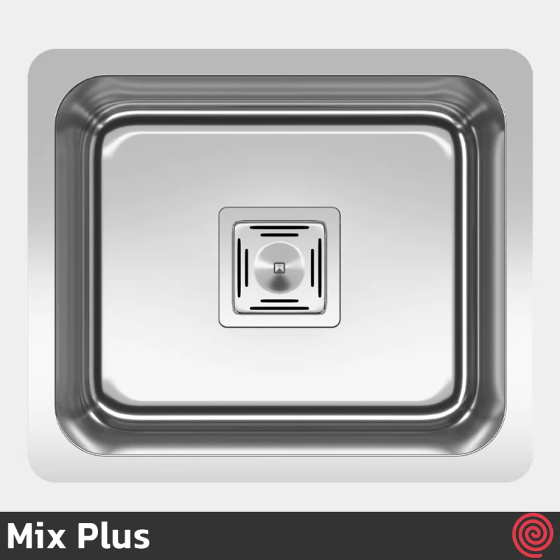 سینک ظرفشویی میکس پلاس مدل Mix Plus DMS45-34 | یک لگنه زیرکابینتی