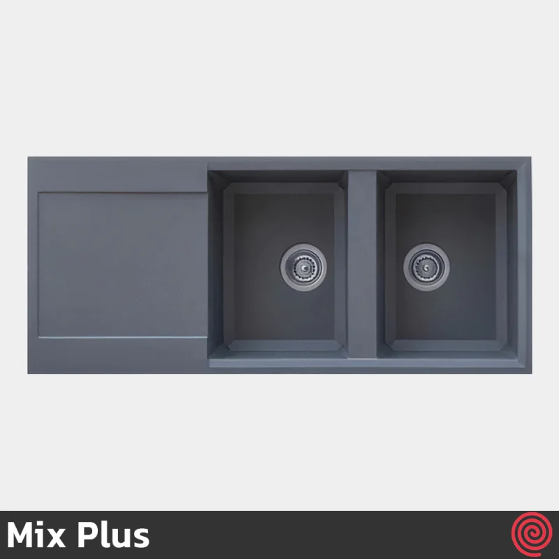 سینک ظرفشویی میکس پلاس مدل Mix Plus SG 104-50 | دو لگنه گرانیتی توکار