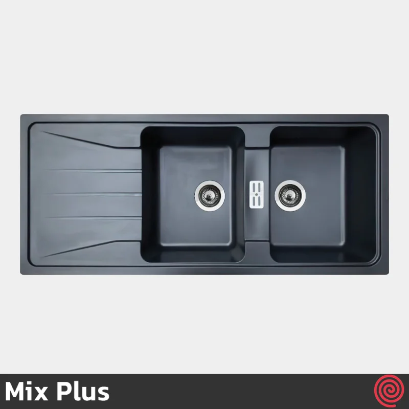 سینک ظرفشویی میکس پلاس مدل Mix Plus SG 105-50 | دو لگنه گرانیتی توکار