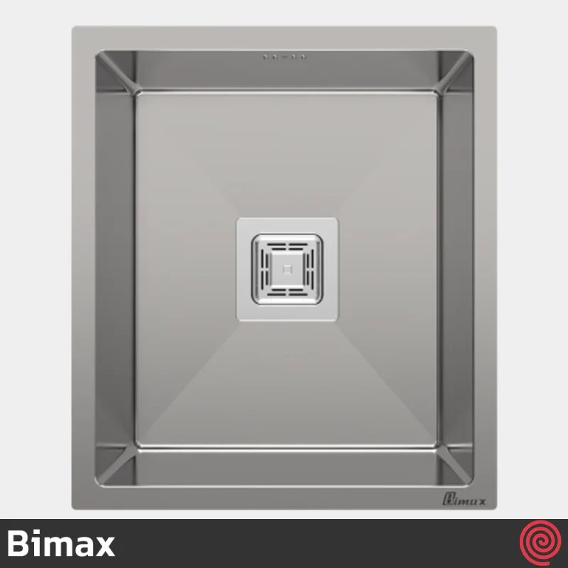 سینک ظرفشویی بیمکث مدل Bimax 726-44 | تک لگنه زیرکابینتی باکسی توکار