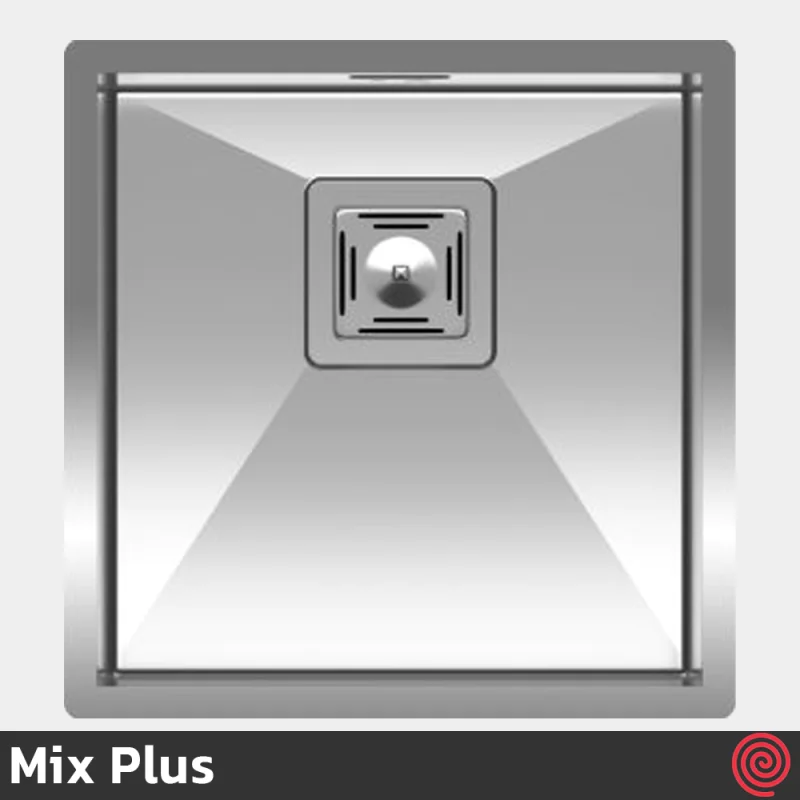 سینک ظرفشویی میکس پلاس مدل Mix Plus A-4040-45 | تک لگنه فلاش مونت باکسی توکار