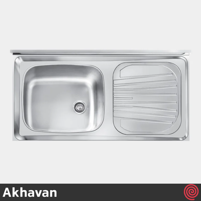 سینک ظرفشویی اخوان مدل Akhavan S15-65 | تک لگنه صنعتی روکار