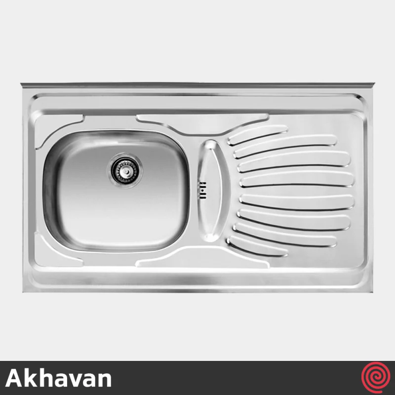 سینک ظرفشویی اخوان مدل Akhavan 38-60 | تک لگنه نیمه فانتزی روکار