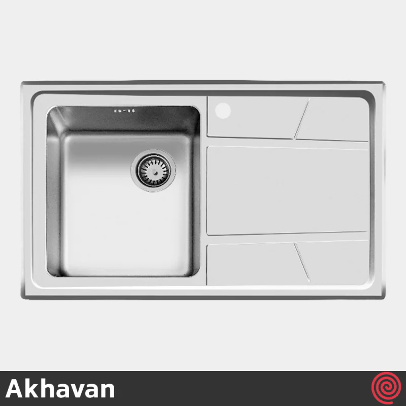 سینک ظرفشویی اخوان مدل Akhavan 314-51 | تک لگنه باکسی توکار
