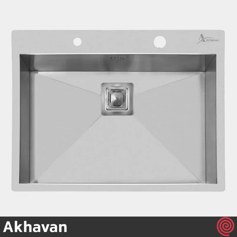 سینک ظرفشویی اخوان مدل Akhavan 338-50 | یک لگنه فلاش مونت باکسی توکار