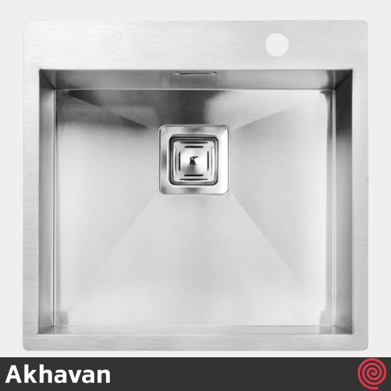 سینک ظرفشویی اخوان مدل Akhavan 340-50 | یک لگنه فلاش مونت باکسی توکار