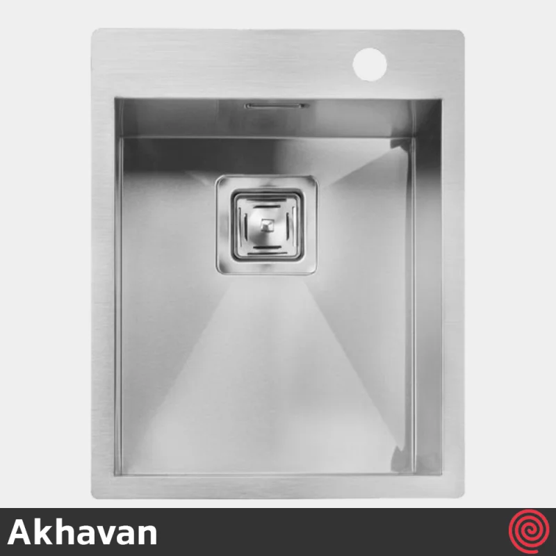سینک ظرفشویی اخوان مدل Akhavan 344-50 | یک لگنه فلاش مونت باکسی توکار