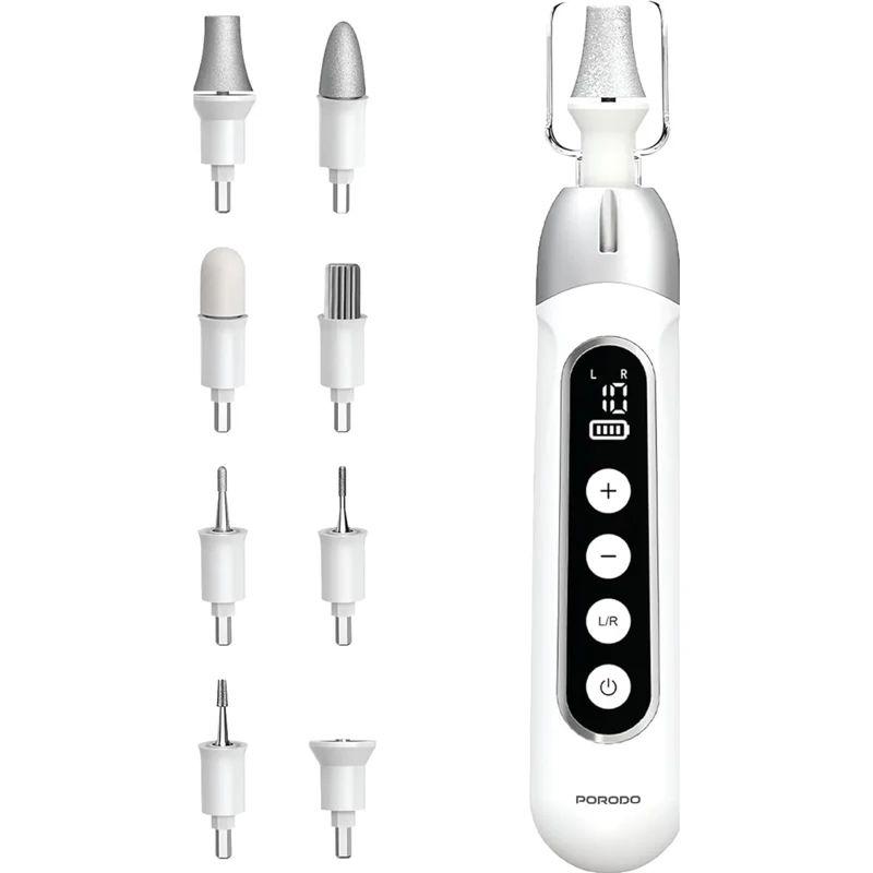 سوهان ناخن برقی شارژی 8 کاره پرودو مدل PORODO PDLFSTAOL12WH
