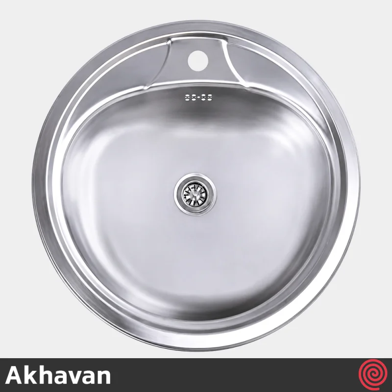 سینک ظرفشویی اخوان مدل Akhavan 20 | تک لگنه دایره ای توکار