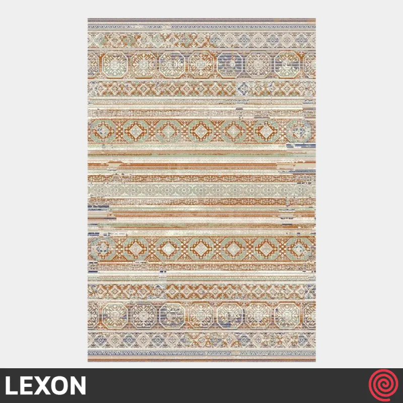 فرش ماشینی 700 شانه لکسون کلکسیون هرمز کد LEXON 7002 | رنگ کرم