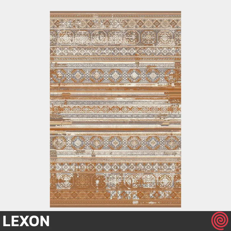 فرش ماشینی 700 شانه لکسون کلکسیون هرمز کد LEXON 7002 | رنگ مسی