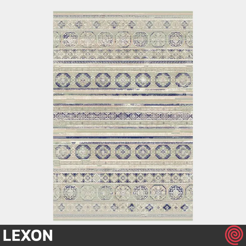 فرش ماشینی 700 شانه لکسون کلکسیون هرمز کد LEXON 7002 | رنگ نقره ای