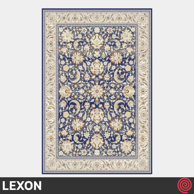 فرش ماشینی 700 شانه لکسون کلکسیون هرمز کد LEXON 7003 | رنگ سرمه ای