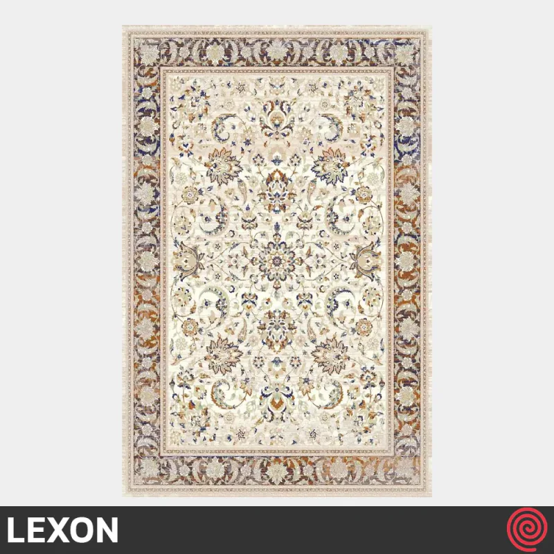 فرش ماشینی 700 شانه لکسون کلکسیون هرمز کد LEXON 7003 | رنگ کرم