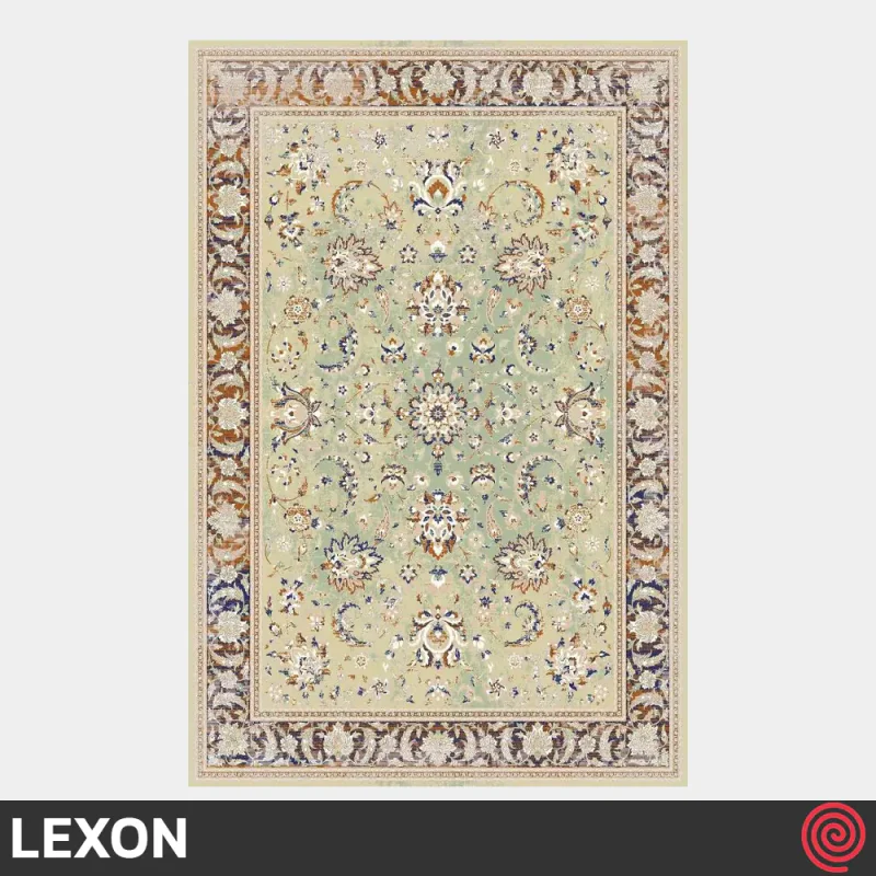 فرش ماشینی 700 شانه لکسون کلکسیون هرمز کد LEXON 7003 | رنگ سبز
