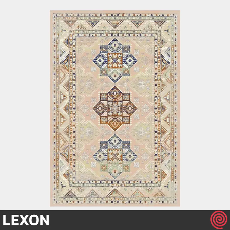 فرش ماشینی 700 شانه لکسون کلکسیون هرمز کد LEXON 7004 | رنگ بژ