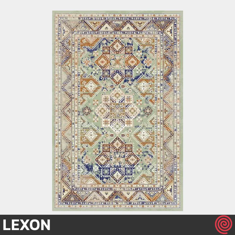 فرش ماشینی 700 شانه لکسون کلکسیون هرمز کد LEXON 7004 | رنگ سبز