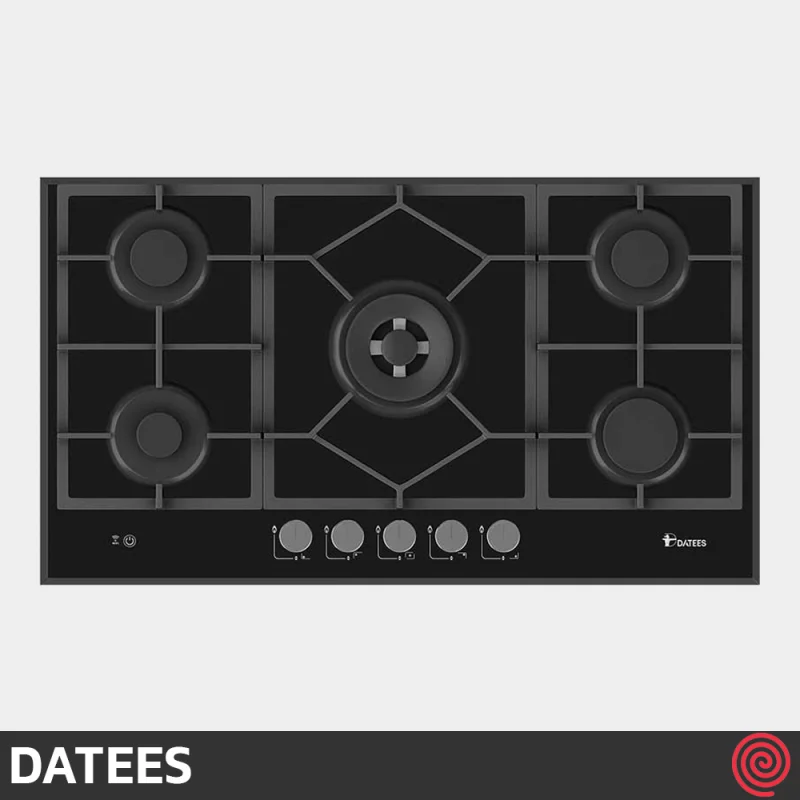 اجاق گاز صفحه ای 5 شعله داتیس مدل DATEES DG-585 | بدنه شیشه ای