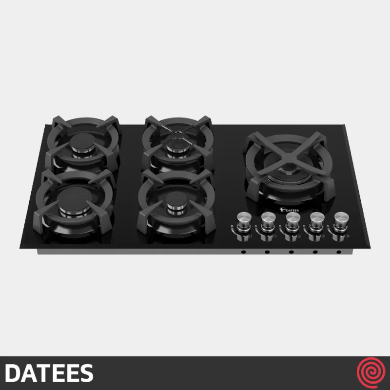 اجاق گاز صفحه ای 5 شعله داتیس مدل DATEES DG-579 | بدنه شیشه ای