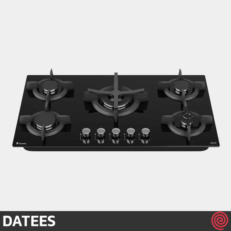 اجاق گاز صفحه ای 5 شعله داتیس مدل DATEES DG-582 | بدنه شیشه ای