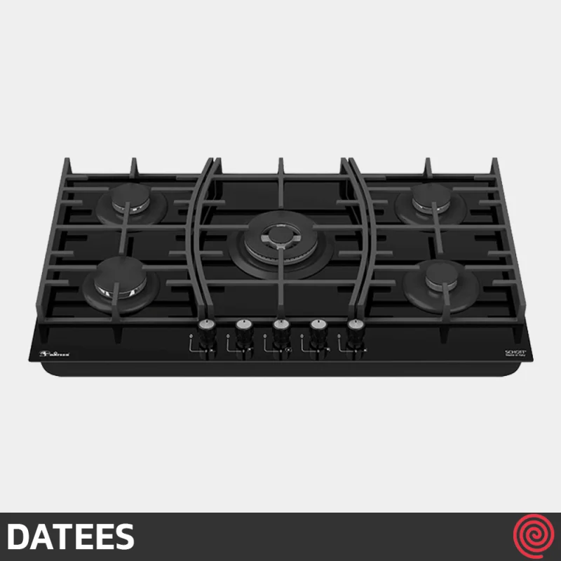 اجاق گاز صفحه ای 5 شعله داتیس مدل DATEES DG-545 | بدنه شیشه ای