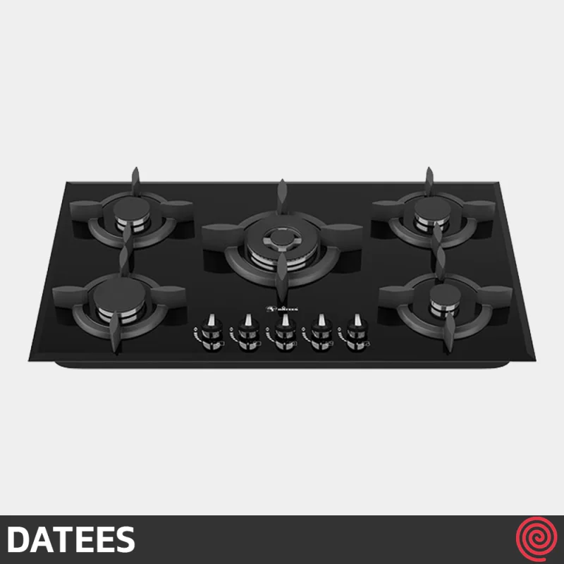 اجاق گاز صفحه ای 5 شعله داتیس مدل DATEES DG-544 | بدنه شیشه ای