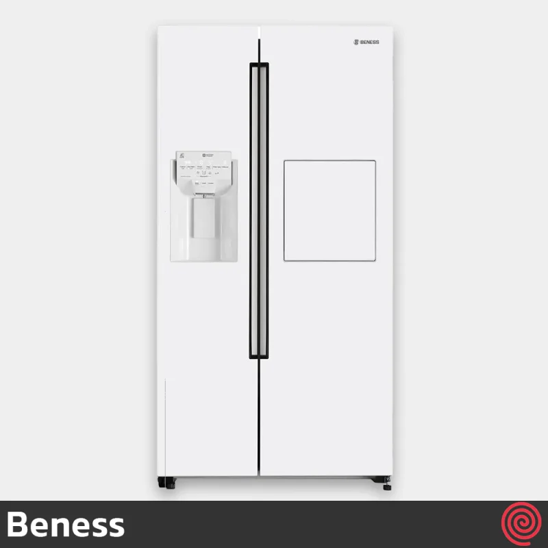 یخچال و فریزر ساید بای ساید 32 فوت بنس مدل اگنس Beness Agnes | رنگ سفید