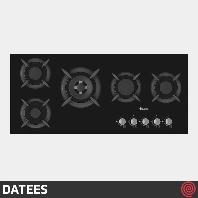اجاق گاز صفحه ای 5 شعله داتیس مدل DATEES DG-504 | بدنه شیشه ای