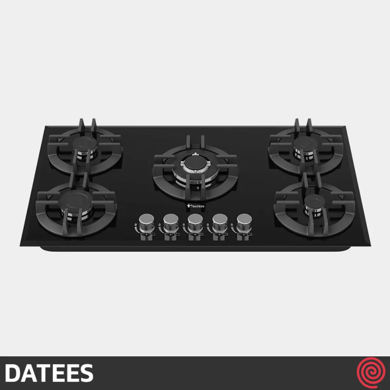 اجاق گاز صفحه ای 5 شعله داتیس مدل DATEES DG-551 | بدنه شیشه ای