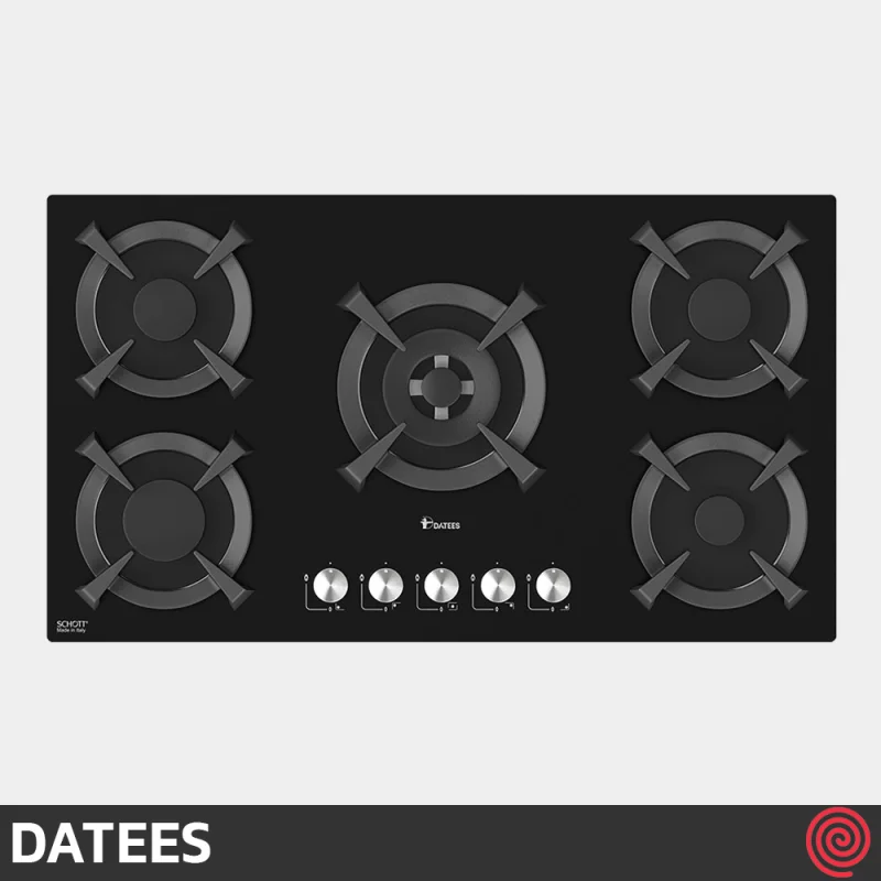 اجاق گاز صفحه ای 5 شعله داتیس مدل DATEES DG-567 | بدنه شیشه ای