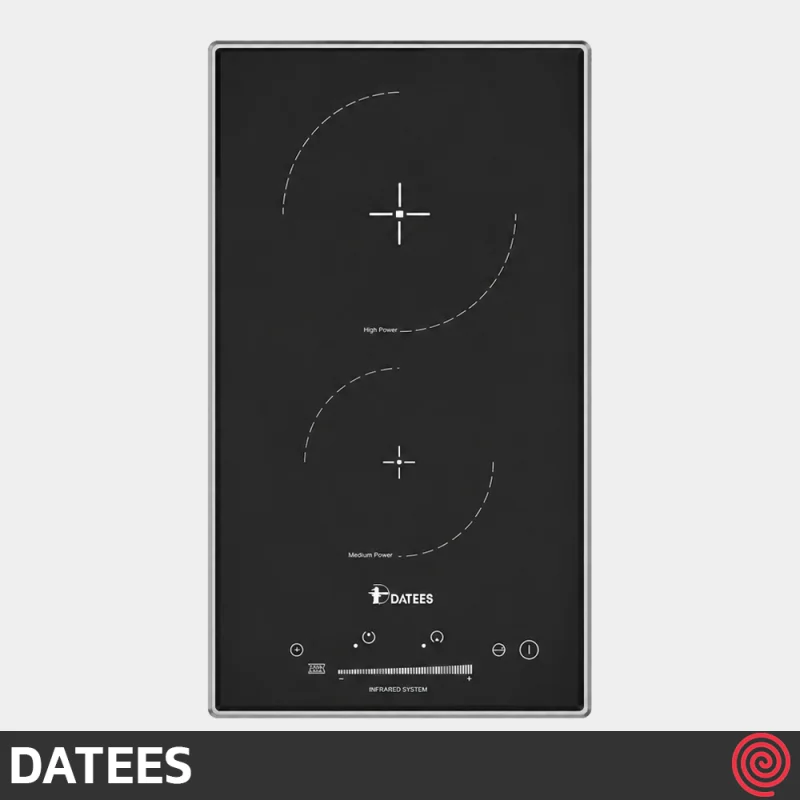 اجاق گاز صفحه ای 2 شعله داتیس مدل زه استیل DATEES DGE-253 | مدل برقی و بدنه سرامیکی