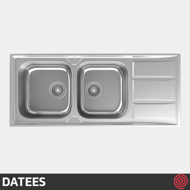 سینک ظرفشویی داتیس مدل DATEES DB-180-50 | دو لگنه فانتزی توکار